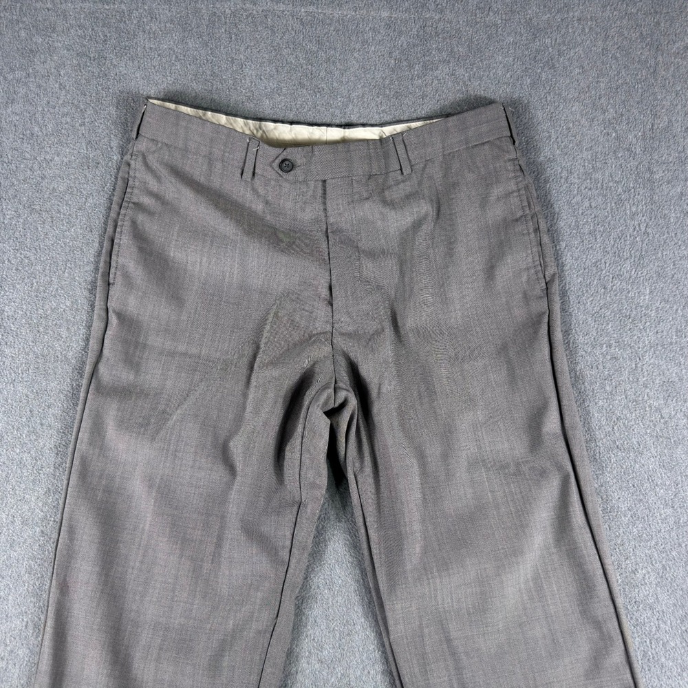 Brooks Brothers Pants Mens 38x32 Fits 34x31 Gray Regent Fit Wool Trousers